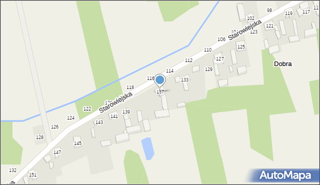 Dobra, Starowiejska, 137, mapa Dobra