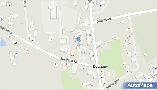 Dobrzany, Stargardzka, 1a, mapa Dobrzany