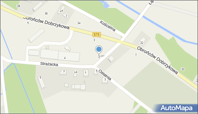 Dobrzyków, Strażacka, 2, mapa Dobrzyków