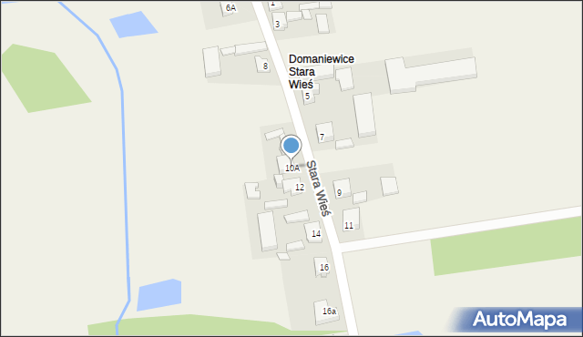 Domaniewice, Stara Wieś, 10A, mapa Domaniewice