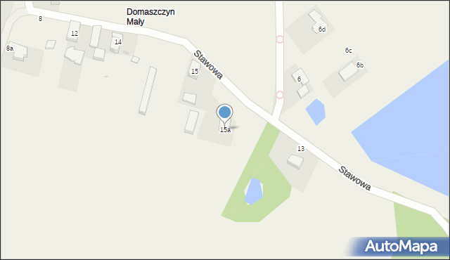 Domaszczyn, Stawowa, 15a, mapa Domaszczyn