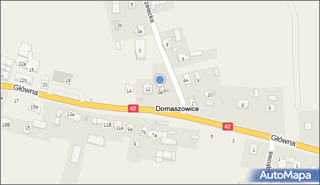 Domaszowice, Strzelecka, 1a, mapa Domaszowice