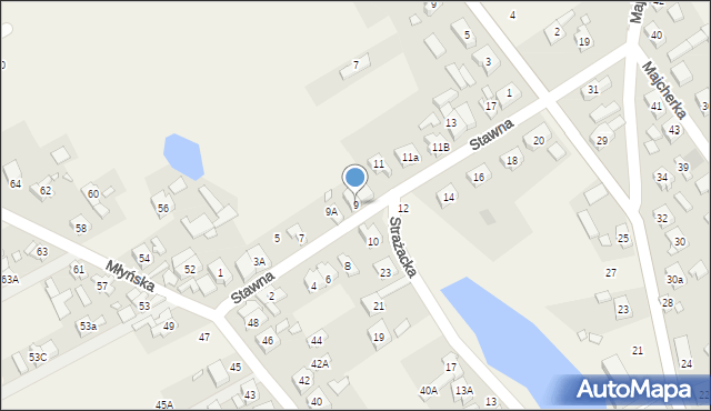 Dopiewo, Stawna, 9, mapa Dopiewo