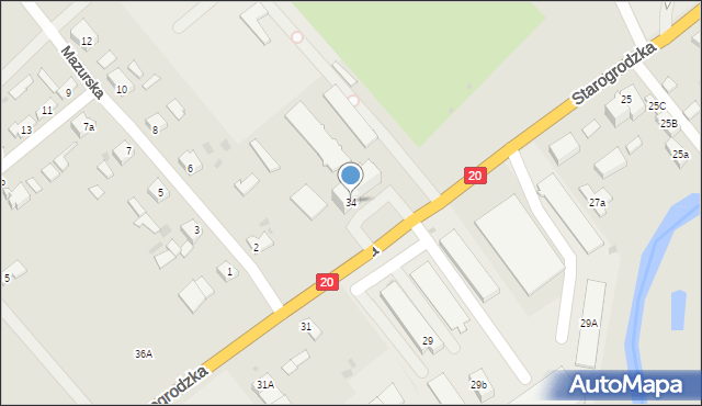 Drawsko Pomorskie, Starogrodzka, 34, mapa Drawsko Pomorskie