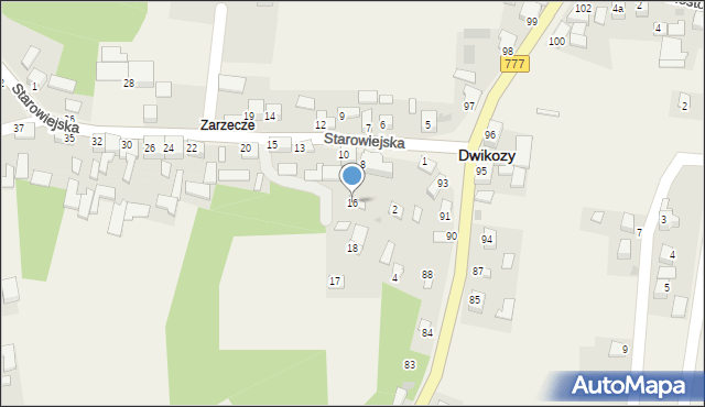 Dwikozy, Starowiejska, 16, mapa Dwikozy