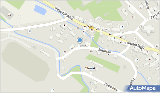 Działoszyce, Stawisko, 11, mapa Działoszyce