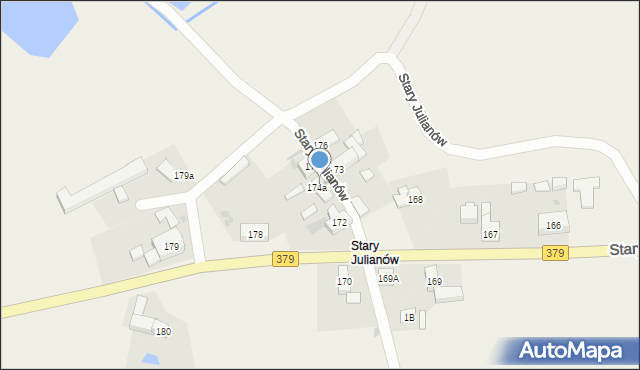 Dziećmorowice, Stary Julianów, 174, mapa Dziećmorowice