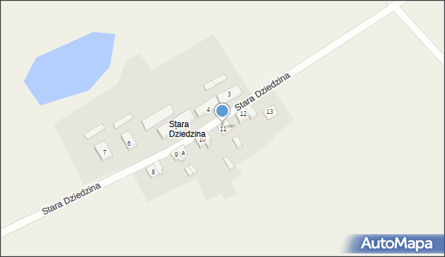 Dziedzice, Stara Dziedzina, 11, mapa Dziedzice