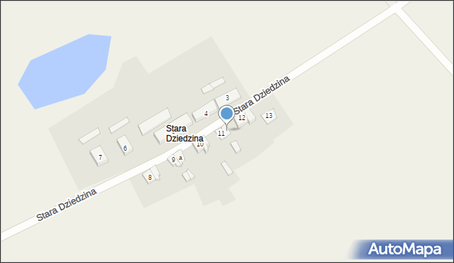 Dziedzice, Stara Dziedzina, 11a, mapa Dziedzice