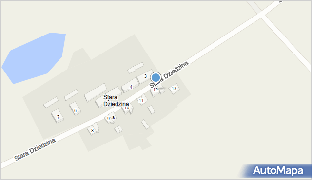 Dziedzice, Stara Dziedzina, 12, mapa Dziedzice