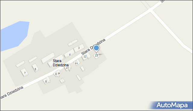 Dziedzice, Stara Dziedzina, 13, mapa Dziedzice