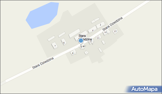 Dziedzice, Stara Dziedzina, 9, mapa Dziedzice