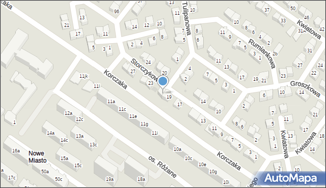 Dzierżoniów, Storczykowa, 21, mapa Dzierżoniów