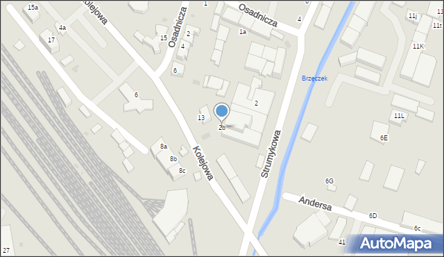 Dzierżoniów, Strumykowa, 2b, mapa Dzierżoniów