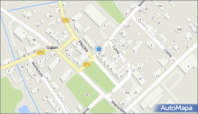 Gąbin, Stary Rynek, 1, mapa Gąbin