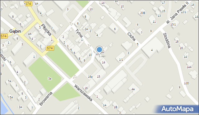 Gąbin, Stary Rynek, 13, mapa Gąbin