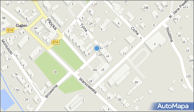 Gąbin, Stary Rynek, 13b, mapa Gąbin