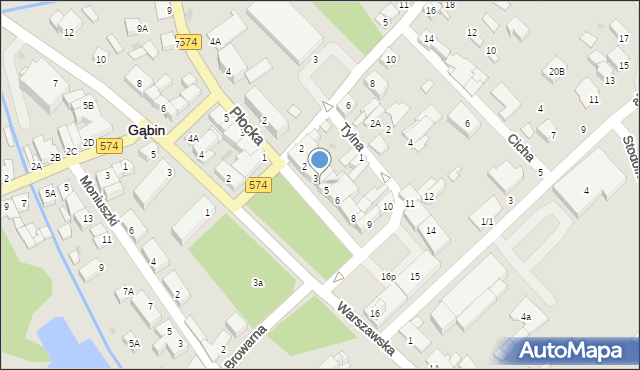 Gąbin, Stary Rynek, 4, mapa Gąbin