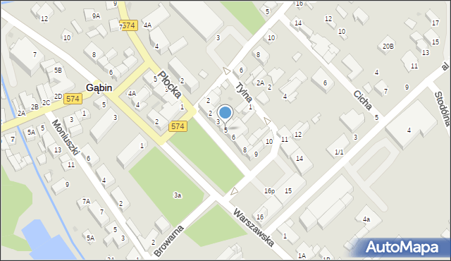 Gąbin, Stary Rynek, 5, mapa Gąbin