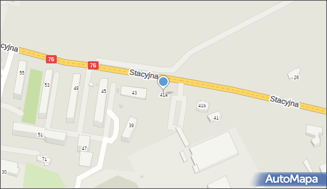 Garwolin, Stacyjna, 41a, mapa Garwolin