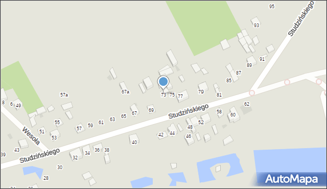 Garwolin, Studzińskiego, 73, mapa Garwolin