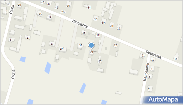 Gaszyn, Strażacka, 29, mapa Gaszyn