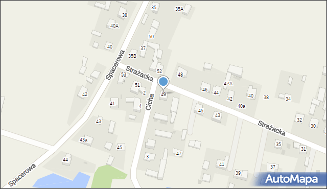 Gaszyn, Strażacka, 49, mapa Gaszyn