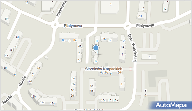 Gdańsk, Strzelców Karpackich, 1b, mapa Gdańska