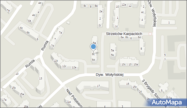 Gdańsk, Strzelców Karpackich, 6c, mapa Gdańska