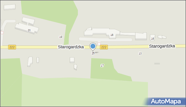 Gdańsk, Starogardzka, 15, mapa Gdańska