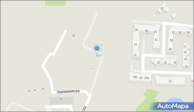 Gdańsk, Stankiewicza Jerzego, prof., 9, mapa Gdańska