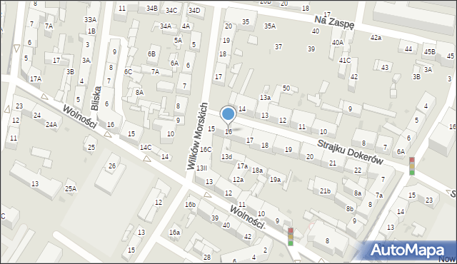 Gdańsk, Strajku Dokerów, 16, mapa Gdańska