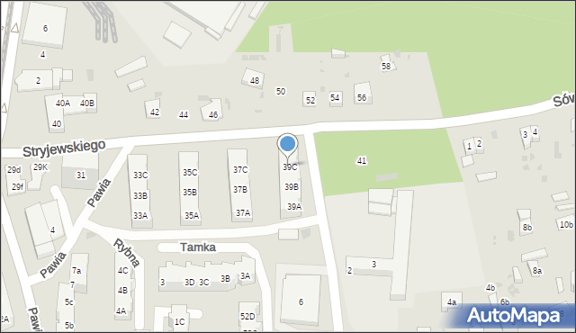 Gdańsk, Stryjewskiego Wilhelma, 39C, mapa Gdańska