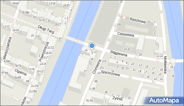 Gdańsk, Stągiewna, 1, mapa Gdańska