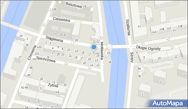 Gdańsk, Stągiewna, 18, mapa Gdańska