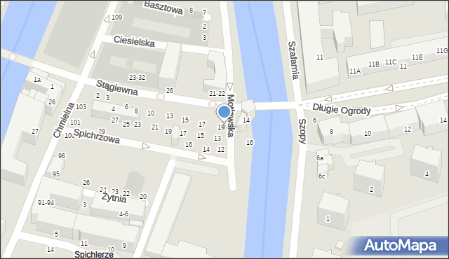 Gdańsk, Stągiewna, 20, mapa Gdańska