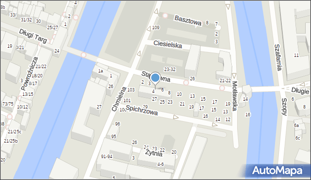 Gdańsk, Stągiewna, 5, mapa Gdańska