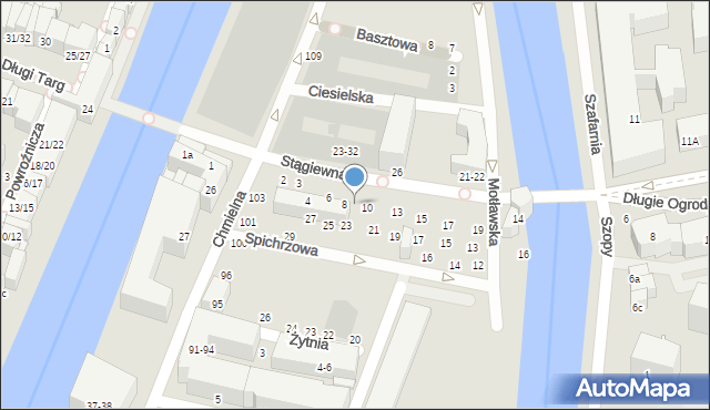 Gdańsk, Stągiewna, 9, mapa Gdańska