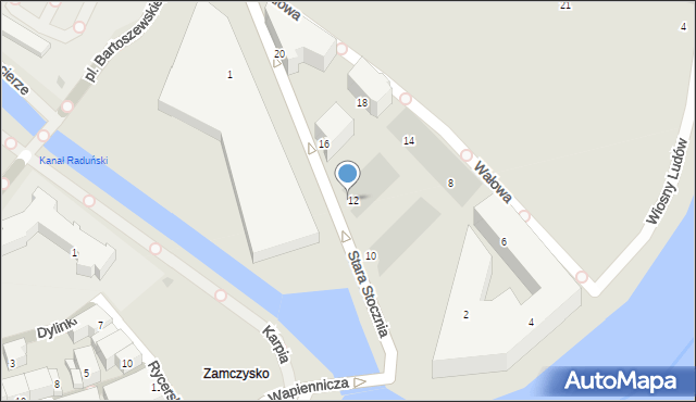 Gdańsk, Stara Stocznia, 12, mapa Gdańska
