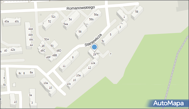Gdynia, Staniewicza Jerzego, kmdr., 14, mapa Gdyni