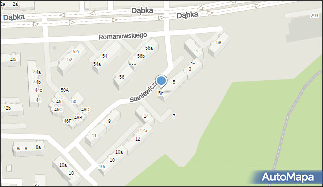Gdynia, Staniewicza Jerzego, kmdr., 5c, mapa Gdyni