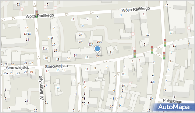 Gdynia, Starowiejska, 10, mapa Gdyni