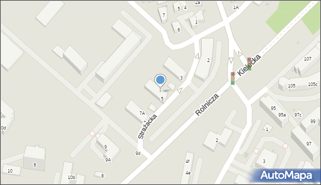 Gdynia, Strażacka, 5A, mapa Gdyni