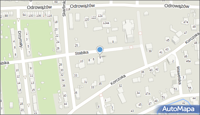 Gliwice, Stabika Antoniego, 4, mapa Gliwic