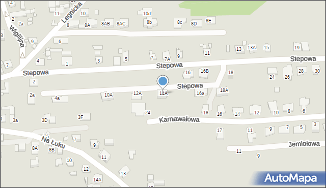 Gliwice, Stepowa, 14A, mapa Gliwic