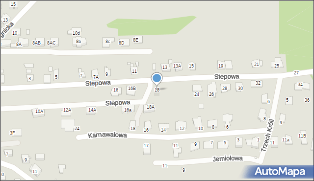 Gliwice, Stepowa, 18, mapa Gliwic