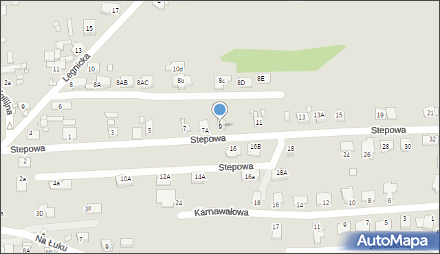 Gliwice, Stepowa, 9, mapa Gliwic