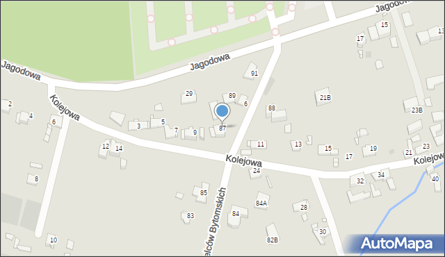 Gliwice, Strzelców Bytomskich, 87, mapa Gliwic