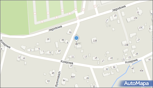 Gliwice, Strzelców Bytomskich, 88, mapa Gliwic