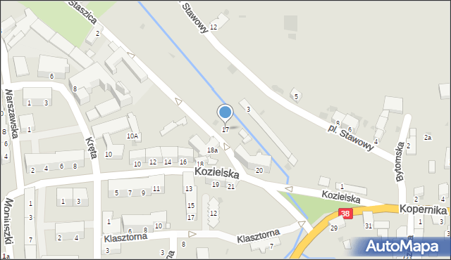 Głubczyce, Staszica Stanisława, 17, mapa Głubczyce